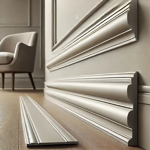 Гипсовые плинтуса напольные под покраску