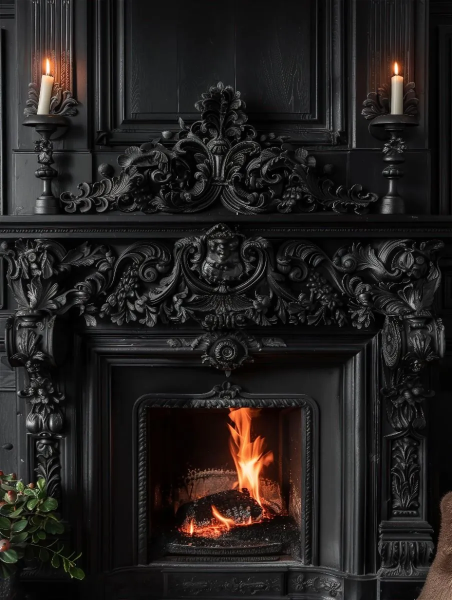 Каминный портал гипсовый КН2