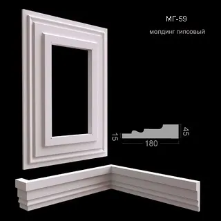 плинтус напольный гипсовый МГ-59