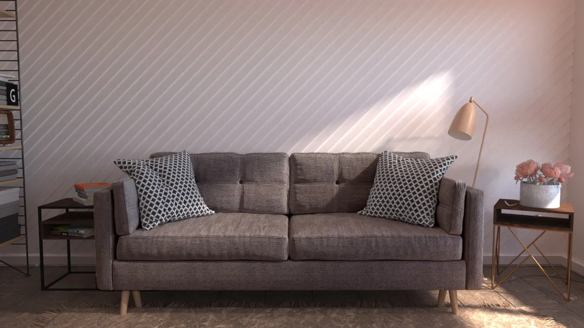 Рейка диагональная 3д панель