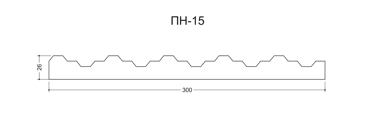 Империал ПН-15 Ширина 300мм. Глубина 26мм. Высота 1000мм. 