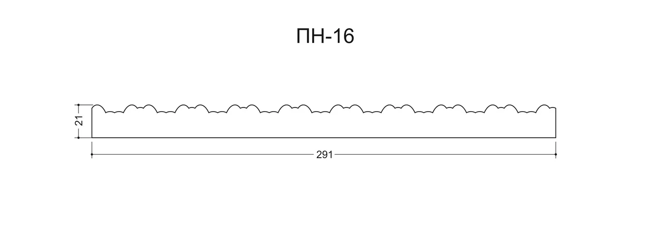 Изюминка ПН-16 Ширина 291мм. Глубина 21мм. Высота 1000мм.