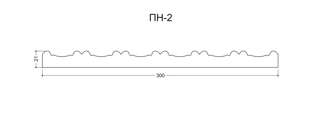 Каравелла ПН-2 Ширина 308мм. Глубина 21мм. Высота 1000мм.