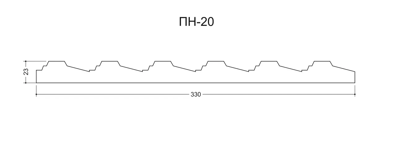 Фарт ПН-20 Ширина 330мм. Глубина 23мм. Высота 1000мм.