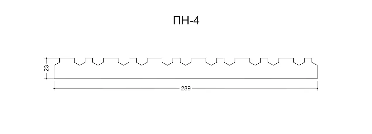 Титул ПН-4 Ширина 289мм. Глубина 23мм. Высота 1000мм. 