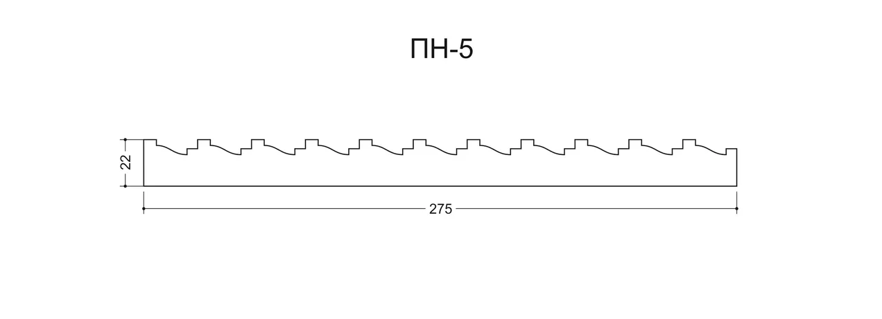 Преломления ПН-5 Ширина 275мм. Глубина 22мм. Высота 1000мм.