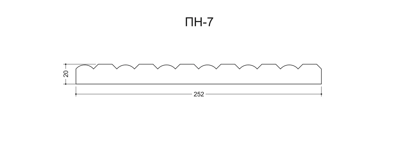 Стиль ПН-7 Ширина 252мм. Глубина 20мм. Высота 1000мм.